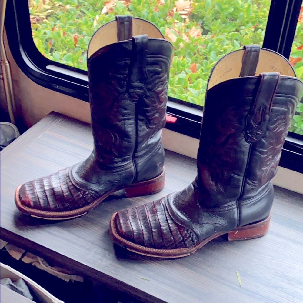 Los Altos men’s crocodile boots size 11